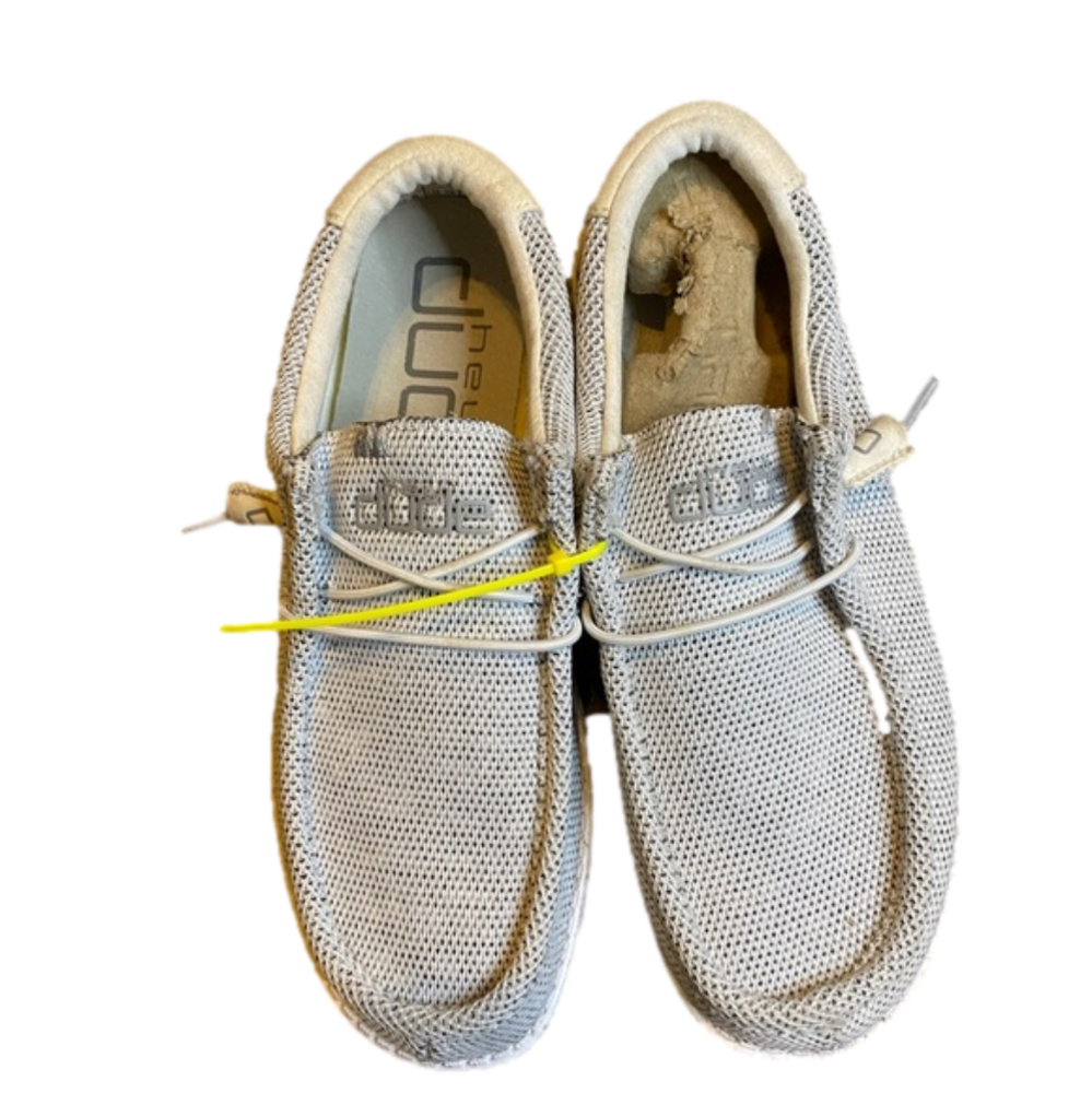 New! Mens Hey Dude Wally Sox Stone White Slip On Comfort Shoes Size 13 - Picture 1 of 6